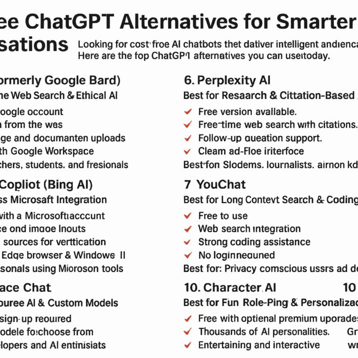 7 Best Free ChatGPT Alternatives