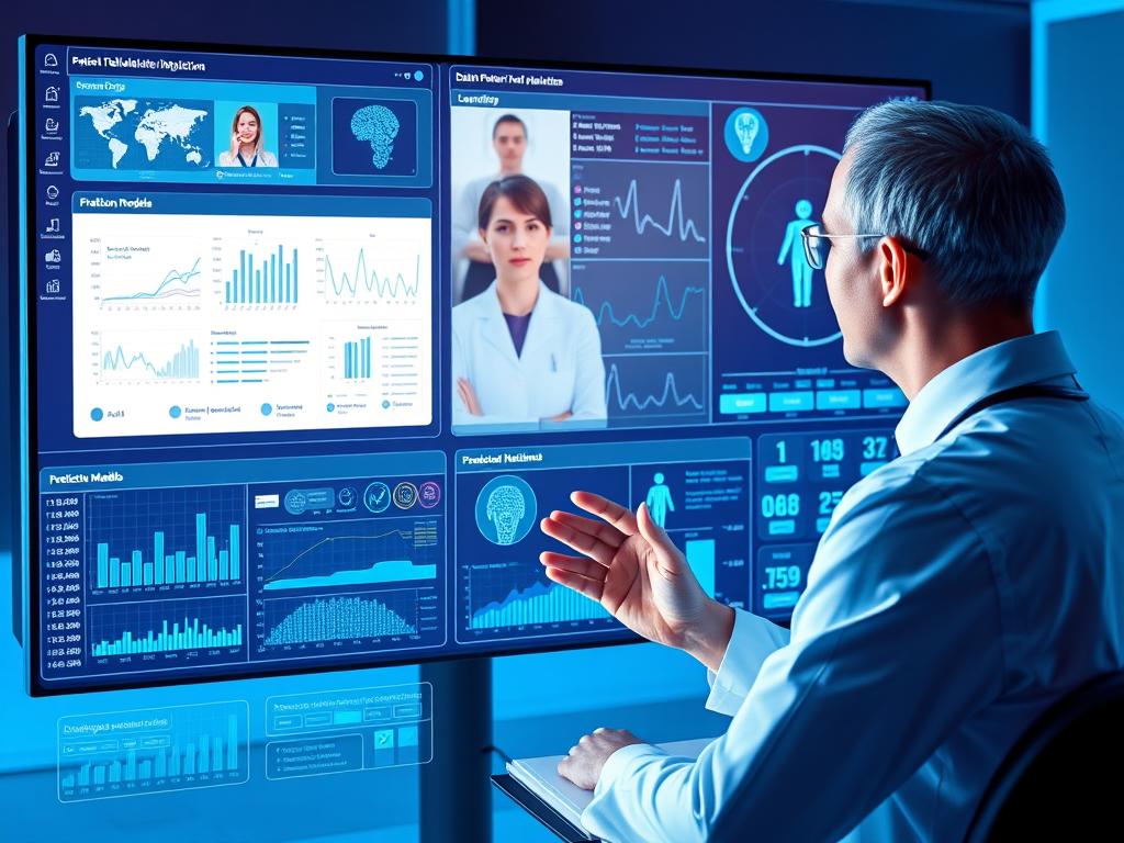 AI-assisted telemedicine diagnostic system analyzing patient data AI-assisted telemedicine diagnostic system analyzing patient data