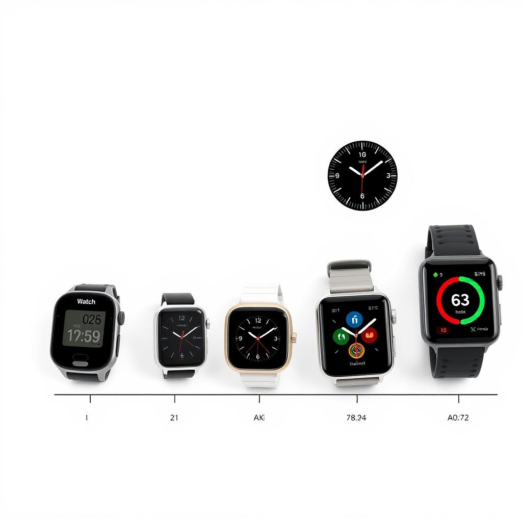 Evolution of health wearables from pedometer to modern smartwatch Evolution of health wearables from pedometer to modern smartwatch