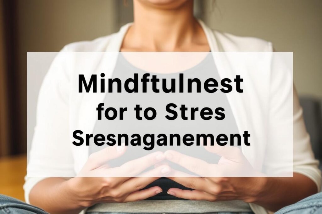 Person practicing mindful breathing for stress management Person practicing mindful breathing for stress management