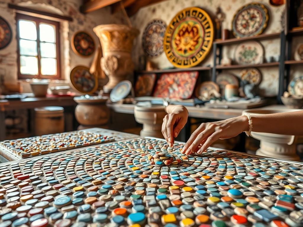 Traditional mosaic making workshop in Turkey Traditional mosaic making workshop in Turkey